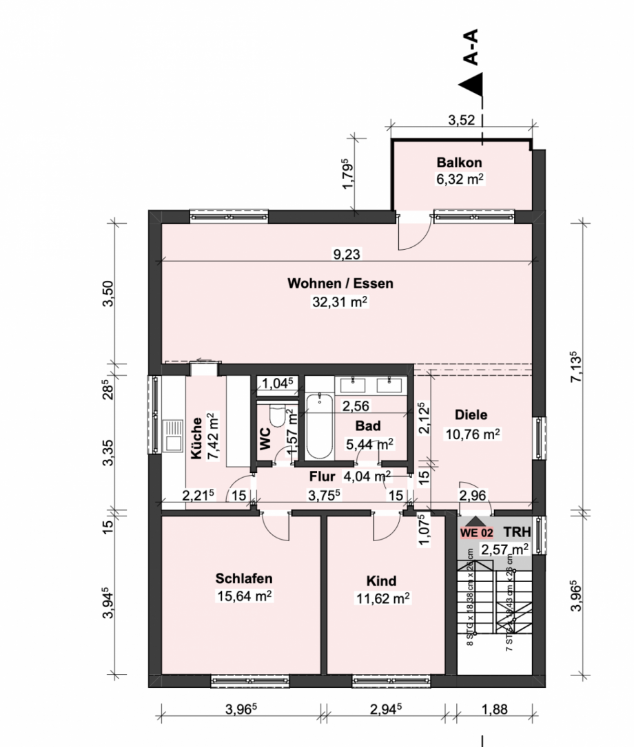 Grundriss Etagenwohnung Keltern