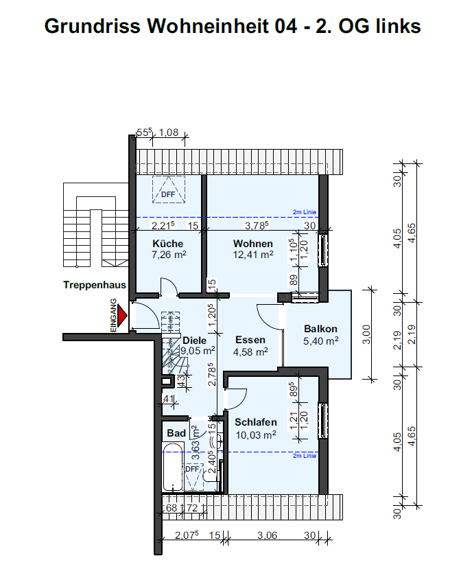 Grundriss Dachgeschosswohnung Neulingen