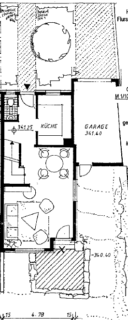 Grundriss EG Reiheneckhaus Pforzheim